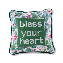 Load image into Gallery viewer, Bless Your Heart Needlepoint Pillow
