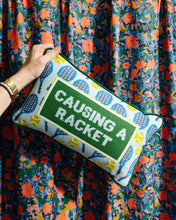Load image into Gallery viewer, Causing A Racket Needlepoint Pillow