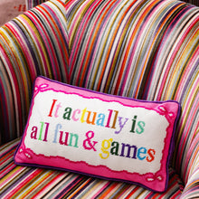 Load image into Gallery viewer, Fun And Games Needlepoint Pillow