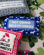 Load image into Gallery viewer, Hold My Horses Needlepoint Pillow