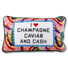 Load image into Gallery viewer, Caviar and Cash Needlepoint Pillow