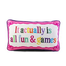 Load image into Gallery viewer, Fun And Games Needlepoint Pillow