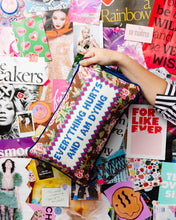 Load image into Gallery viewer, Everything Hurts Needlepoint Pillow