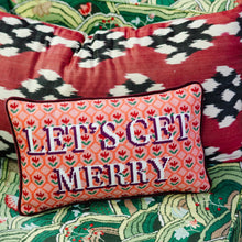 Load image into Gallery viewer, Let's Get Merry Needlepoint Pillow