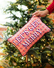 Load image into Gallery viewer, Let's Get Merry Needlepoint Pillow