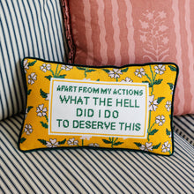 Load image into Gallery viewer, What the Hell Needlepoint Pillow