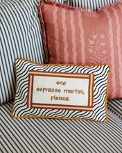 Load image into Gallery viewer, Espresso Martini Needlepoint Pillow