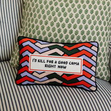 Load image into Gallery viewer, Good Coma Needlepoint Pillow