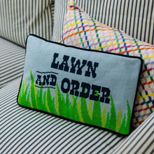 Load image into Gallery viewer, Lawn & Order Needlepoint Pillow