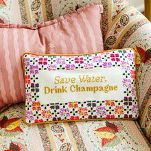 Load image into Gallery viewer, Drink Champagne Needlepoint Pillow