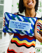 Load image into Gallery viewer, Eyes Resting Needlepoint Pillow