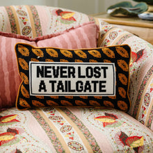 Load image into Gallery viewer, Never Lost A Tailgate Needlepoint Pillow