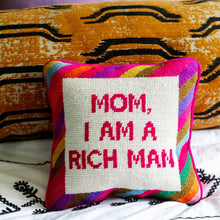 Load image into Gallery viewer, Rich Man Needlepoint Pillow