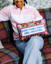 Load image into Gallery viewer, Everything Hurts Needlepoint Pillow