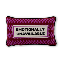 Load image into Gallery viewer, Emotionally Unavailable Needlepoint Pillow