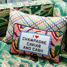 Load image into Gallery viewer, Caviar and Cash Needlepoint Pillow