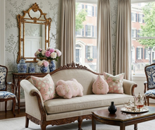 Load image into Gallery viewer, Meadow Floral Pillow Cover in Blush, Thibaut Pillows