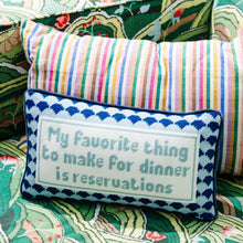 Load image into Gallery viewer, Reservations Needlepoint Pillow