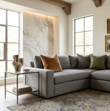 Load image into Gallery viewer, New Fortune Velvet Pillow Cover in Harvest Moon, Holly Hunt Textiles