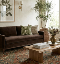 Load image into Gallery viewer, Nori Floral Pillow Cover in Moss Green, McLaurin + Piercy Textiles