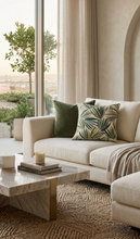 Load image into Gallery viewer, Palmetto Pillow Cover in Verdigris, Perennials Textiles