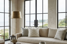 Load image into Gallery viewer, Scalloped Woven Pillow Cover in Natural