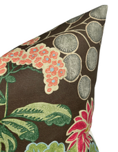 Load image into Gallery viewer, Meadow Floral Pillow Cover in Brown, Thibaut Pillows