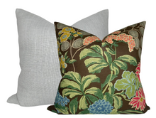 Load image into Gallery viewer, Meadow Floral Pillow Cover in Brown, Thibaut Pillows