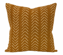 Load image into Gallery viewer, Chevron Print Mudcloth Pillow Cover in Brown