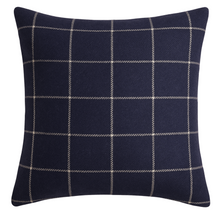 Load image into Gallery viewer, Bancroft Wool Pillow Cover in Navy Blue, Schumacher Textiles