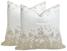 Load image into Gallery viewer, Dappled Stripe Pillow Cover in Oyster, Indoor Outdoor Pillow, Holly Hunt Textiles