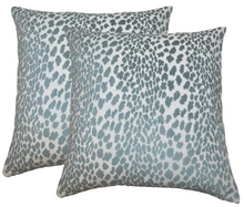 Load image into Gallery viewer, Spotted Velvet Pillow Cover in Marine