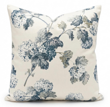 Load image into Gallery viewer, Sussex Hydrangea Pillow Cover in Slate/Blue, Thibaut Pillows