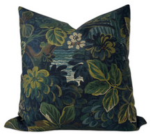 Load image into Gallery viewer, Night Garden Pillow Cover in Midnight Blue, Thibaut Pillows