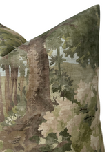 Load image into Gallery viewer, Woodland Clearing Pillow Cover in Green, Thibaut Pillows