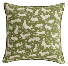 Load image into Gallery viewer, Cottontails Pillow Cover in Sage Green, Schumacher Textiles