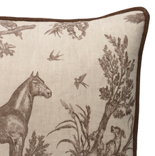 Load image into Gallery viewer, Western Toile Pillow Cover in Sepia Brown, Schumacher Textiles