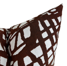 Load image into Gallery viewer, Ecriture Pillow Cover in Rust, Indoor Outdoor Pillow, Holly Hunt Textiles
