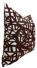 Load image into Gallery viewer, Ecriture Pillow Cover in Rust, Indoor Outdoor Pillow, Holly Hunt Textiles
