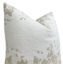 Load image into Gallery viewer, Dappled Stripe Pillow Cover in Oyster, Indoor Outdoor Pillow, Holly Hunt Textiles