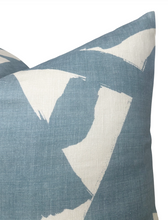 Load image into Gallery viewer, Bold Lines Linen Pillow Cover in Sky