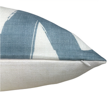 Load image into Gallery viewer, Bold Lines Linen Pillow Cover in Sky