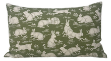 Load image into Gallery viewer, Cottontails Pillow Cover in Sage Green, Schumacher Textiles