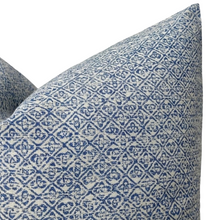 Load image into Gallery viewer, Sarong Weave Pillow Cover in Indigo Blue, Schumacher Textiles