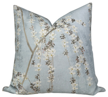 Load image into Gallery viewer, Weeping Blossom Pillow Cover in Blue, Thibaut Pillows