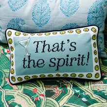 Load image into Gallery viewer, That's The Spirit Needlepoint Pillow