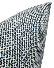 Load image into Gallery viewer, Gridded Woven Pillow Cover in Blue