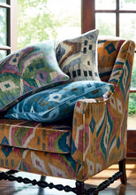 Load image into Gallery viewer, Artesian Velvet Pillow Cover in Mineral Blue, Thibaut Pillows
