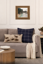Load image into Gallery viewer, Bancroft Wool Pillow Cover in Navy Blue, Schumacher Textiles