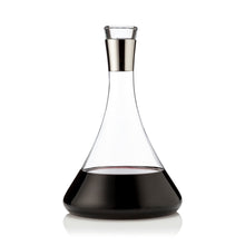 Load image into Gallery viewer, Irving Chrome-Rimmed Crystal Decanter
